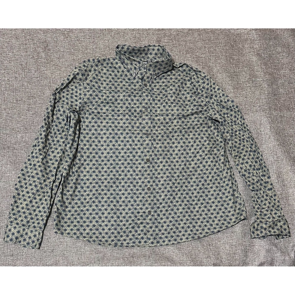 Express Men's XL Geometric Pattern Long Sleeve Shirt